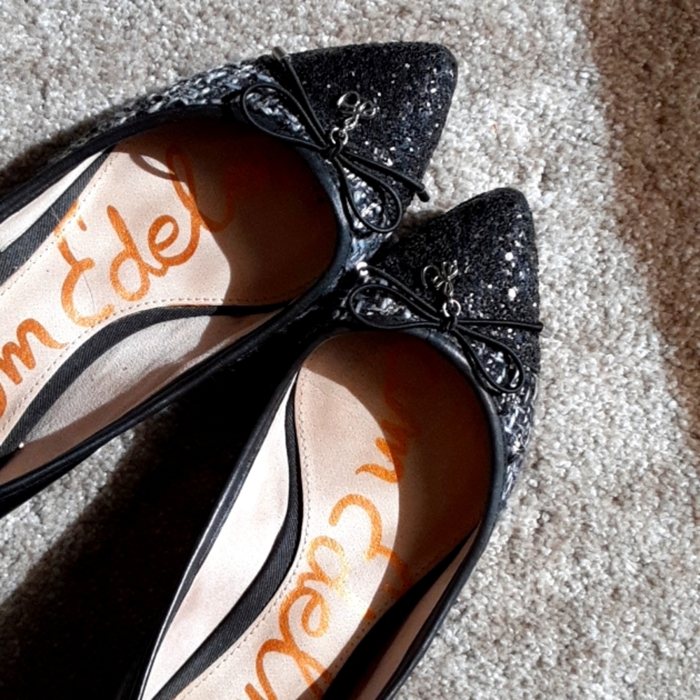 Sam Edelman Glitter Toe Flat size 6
